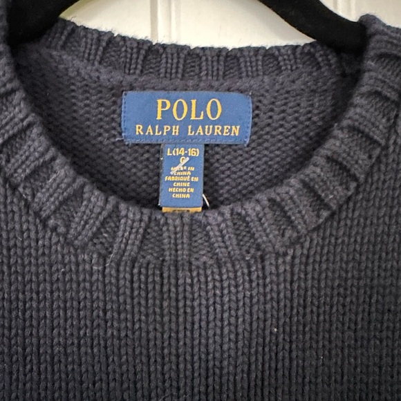 Polo by Ralph Lauren Dark Blue Sweater with Flag Design - Picture 6 of 11
